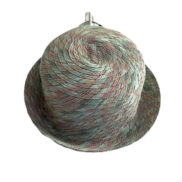 WOOLRICH Multicolor Cotton Bucket Hat Sun Hat Mint Green Pink One Size - Picture 4 of 11